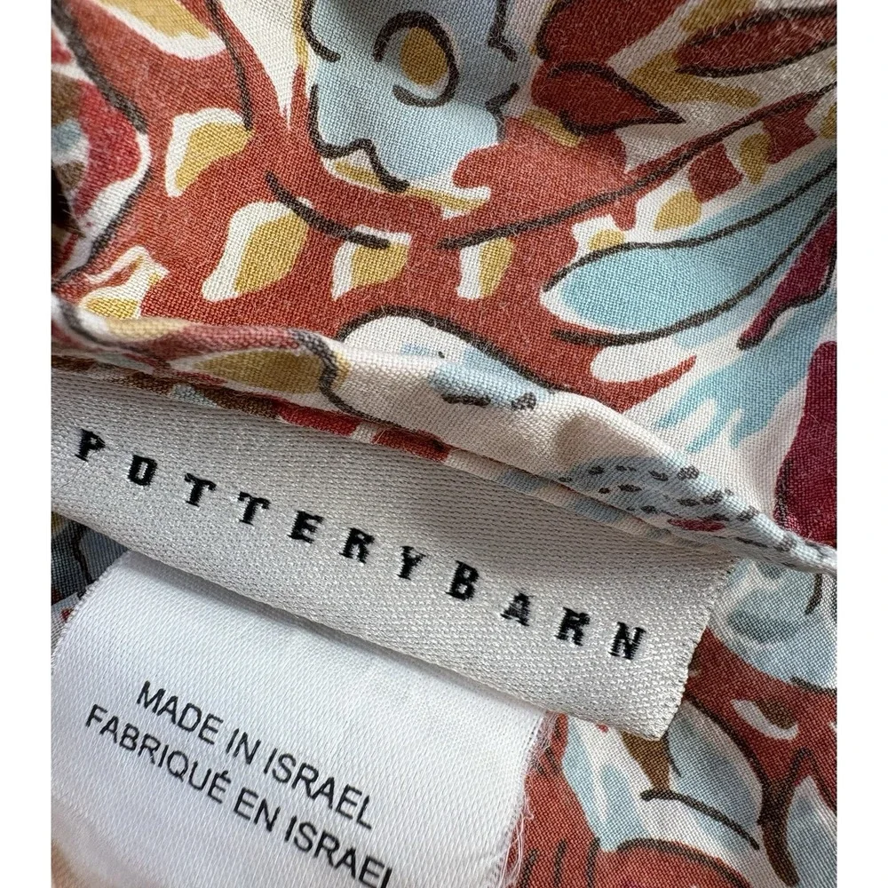 Pottery Barn Bella Paisley Cotton Duvet Cover Colorful Floral King Earthy